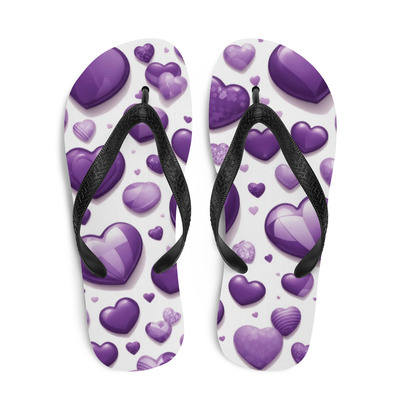 KissMe Julies purple Hearts Flip-Flops