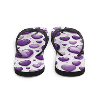 KissMe Julies purple Hearts Flip-Flops - Thumbnail 2