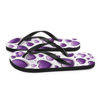 KissMe Julies purple Hearts Flip-Flops - Thumbnail 4
