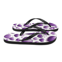 KissMe Julies purple Hearts Flip-Flops - Thumbnail 5