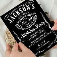 Jack daniel's birthday invitation Canva Editable and Printable - Thumbnail 2