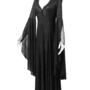 BLACK SEXY OVERSIZED HOODED GOTHIC TRENCH COATS FOR YOUNG WOMEN-2