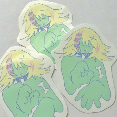 Slimy sticker