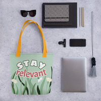Stay Relevant Tote Bag - Thumbnail 1
