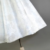 A-line Silver Midi Pleated Skirt Outfit Women Custom Plus Size Elegant Pleated Party Skirt  - Thumbnail 6