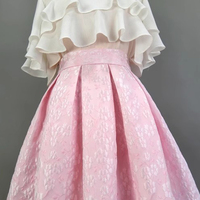 Women Hot Pink Midi Pleated Skirt Winter Midi Pleated Holiday Skirt Outfit Custom Plus Size - Thumbnail 3