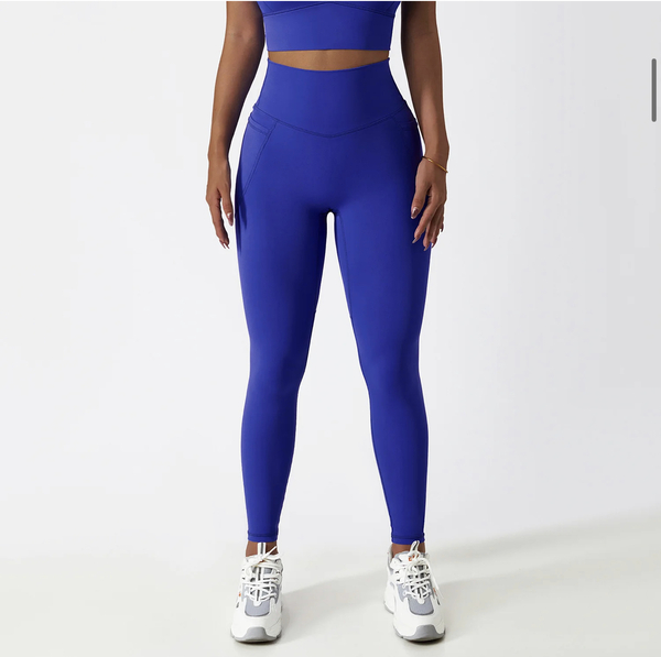 Two Piece Yoga Set - Royal Blue