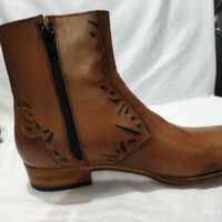 Unique Handmade Chukka  Mens  Genuine  Leather  Shoes - Thumbnail 4