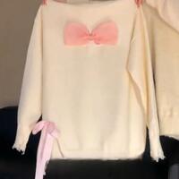 Sweet Cute Bow Pullover Sweater - Thumbnail 2