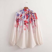 New style small floral long sleeve retro blouses - Thumbnail 6
