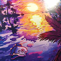 Calm Beach Sunset Mola Print - Thumbnail 3