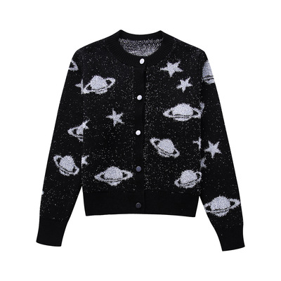 Cosmic Planet Cardigan Sweater