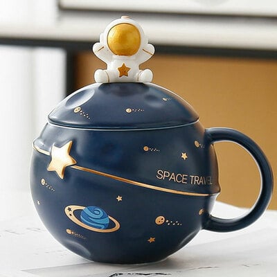 Astronaut planet water cup mug