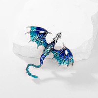 Classic Enamel Dragon Creative Brooch Unisex  - Thumbnail 4