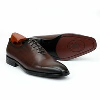  Business dress Oxford shoes men's wedding top layer calfskin carved vintage 2 colors - Thumbnail 3