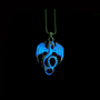Luminous Dragon Necklace Retro Punk Glowing Animal Flying Dragon Pendant Necklace  -2