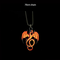 Luminous Dragon Necklace Retro Punk Glowing Animal Flying Dragon Pendant Necklace   - Thumbnail 4