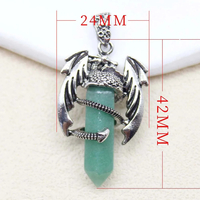 10pcs Animal Dragon Man Pendant Natural Gem Stone Healing - Thumbnail 1