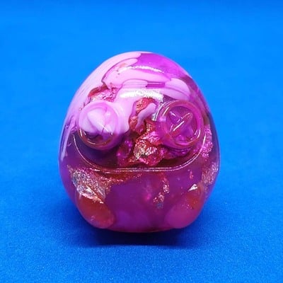 Behbes collectible figure (small) (purple crystal swirls n gold/holo flakes)