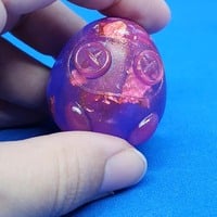 Behbes Collectible Figure (small) (Purple crystal swirls n gold/holo flakes) 3 - Thumbnail 4