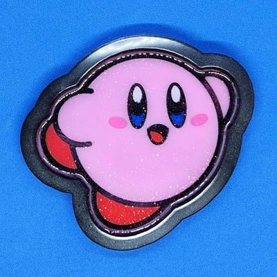 Happy Kirby Tray (black border)