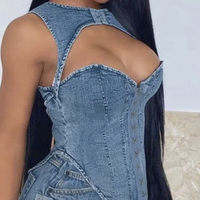 Denim Corset - Thumbnail 1