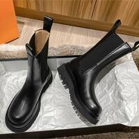 Women's Martin boots thick-soled Chelsea short mid boots  - Thumbnail 2