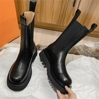 Women's Martin boots thick-soled Chelsea short mid boots  - Thumbnail 3