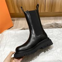 Women's Martin boots thick-soled Chelsea short mid boots  - Thumbnail 4