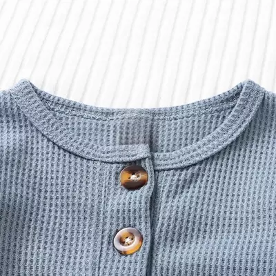 Infant baby boys solid color outfit cotton long sleeve romper and hat set free shipping