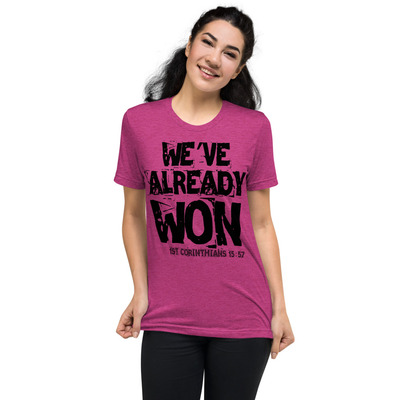 "we've already won" - unisex, short sleeve christian t-shirt