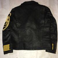 Crafted Leather New H&M Embroidery Patches Golden Black Brando Style Lion Leather Motorcycle Jacket - Thumbnail 2