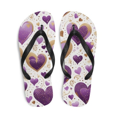 Kissme purple & gold frabic flip-flops flip-flops
