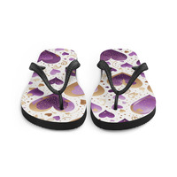 KissMe Purple & Gold Frabic Flip-Flops Flip-Flops - Thumbnail 3