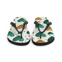 KissMe Green Gold Frabic Flip-Flops - Thumbnail 3