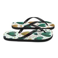 KissMe Green Gold Frabic Flip-Flops - Thumbnail 5