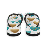 KissMe Turquoise Gold Frabic   Flip-Flops - Thumbnail 2