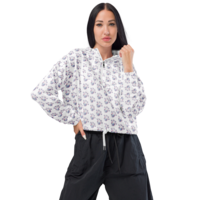 Batty Bubbles Womens cropped windbreaker - Thumbnail 11