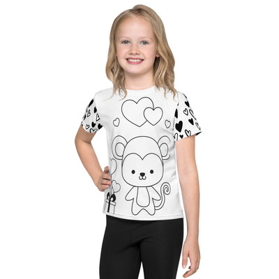 Monkey Love  Kids crew neck t-shirt