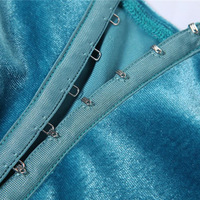 Sexy Blue Velvet One Piece Bodysuit  - Thumbnail 7