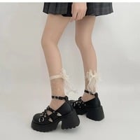 Gothic Black Chunky Platform Pumps - Thumbnail 3