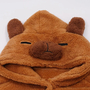 Brown Capybara Fleece Velvet Pajama Set-4