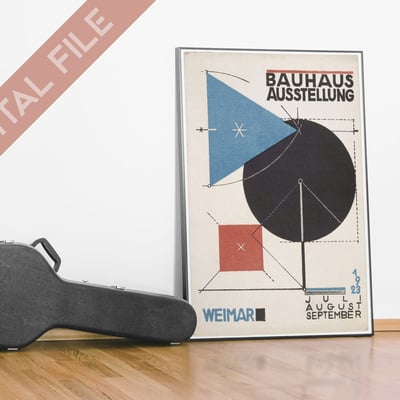 Bauhaus digital poster reproducion - 1923 - high quality image ready to print