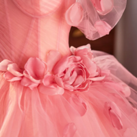 Pink Spaghetti Strap Tulle Long Prom Dress, Beautiful A Line Formal Sweet 16 Dress KPP1705 - Thumbnail 3