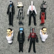 Set of 8 3D character models Skibidi Toilet, TV Man, Speaker Man, Camera Man, Titan Man - Model 1