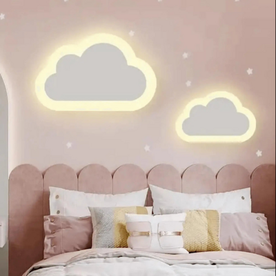 Wall cloud lamp soft warm or white light nursery kids room decor, free shipping