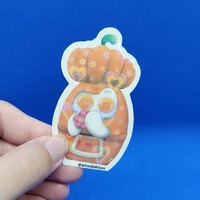 Pumpkin Behbes sticker (grid holo) - Thumbnail 2