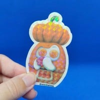 Pumpkin Behbes sticker (grid holo) - Thumbnail 3