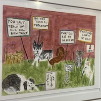 "Dog Day" Original Painting by Vivienne Strauss  - Thumbnail 2