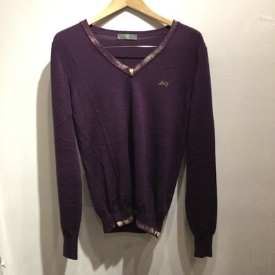 Alexander mcqueen purple wool sweater